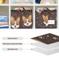 thumbnail image 6 of Rectangle Storage Basket with Handles Dog Head Collapsible Storage Bin Large Storage Bins Decorative for Clothes Toys Bedroom, 6 of 8