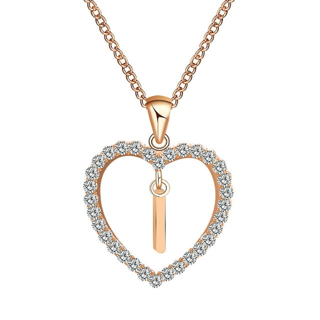 Fashion Women Gift 26 English Letter Name Chain Pendant Necklaces Jewelry
