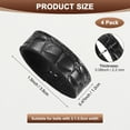 thumbnail image 3 of 4-Pack Leather Loop Keeper Accessories, 1.5 Inch/ 3.8 cm Belt Loop Keepers Use for Holding Extra Length Straps in Place Pants, Elastic Strap Ring Buckle [Black], 3 of 7