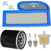Carkio Air Filter Oil Filter Fuel Filter Spark Plug Tune Up Kit for Kawasaki FH451V FH500V FH531V FH580V 17hp 19hp 23hp