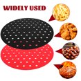 thumbnail image 3 of Raindrops 4Pcs Reusable Silicone Mat for Air Fryer Nonstick and Heat Resistant 8 Inch, 3 of 6