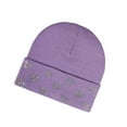 thumbnail image 2 of FAWUUDO Unisex Beanie Winter Knitted Skull Cuffed Soft Warm Hat for Men and Women Slouchy Ski Watch Cap Printed Beanies Purple, 2 of 3