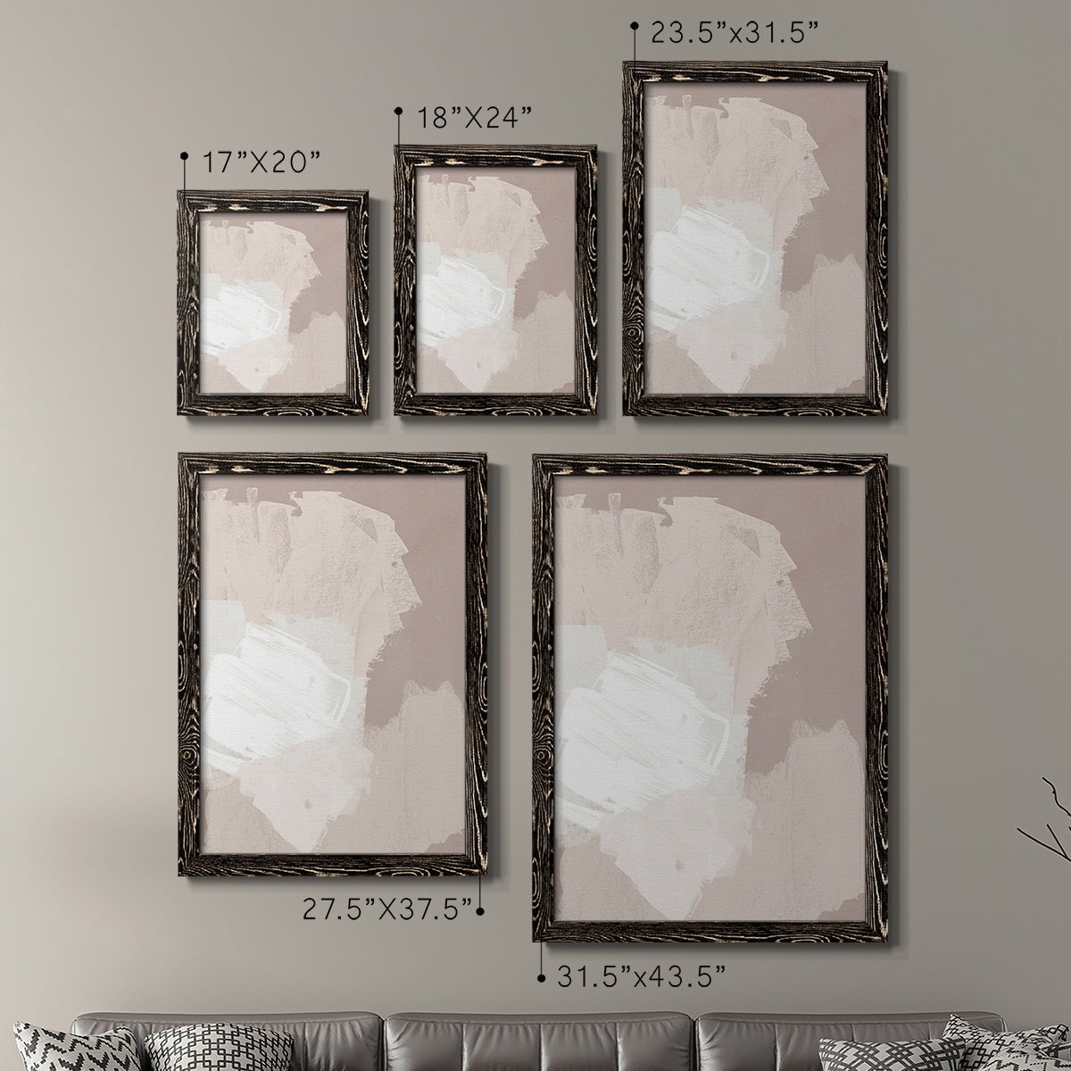 Cloud Slate I - Premium Framed Canvas 2 Piece Set - Ready to Hang