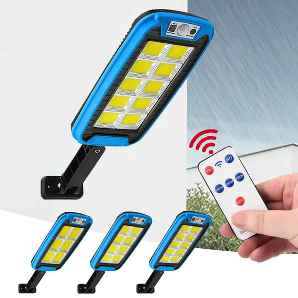 Fiudx Foco Led de Seguridad con Sensor de Movimiento, Control Remoto, 240 Focos Cob, Iluminación Exterior, Eficiencia Energética, Duración Del Anochecer Al Amanecer, Resistencia Al Agua Ip65, Soporte