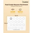 thumbnail image 2 of Katbite 100 Pcs Parchment Paper Sheets 12x16 Inch, Precut Printed Baking Paper With Macaron Template, Non-Stick & Heavy Duty, Half Sheet for Baking, Cookies, 2 of 7