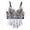 Silver, variant on Lingerie for Women Ladies Fringe Sequins Stage Performance Bra for Televised Showcases and Nightlife Events Gold 34