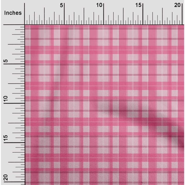 oneOone Cotton Flex Fabric Madras Check Decor Fabric Printed BTY 40 Inch Wide