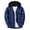 #0194-Blue, variant on Boys Girls Plaid Button Down Hooded Shirt Casual Long Sleeve Fall Jacket for 5-16 Years Old School Activity