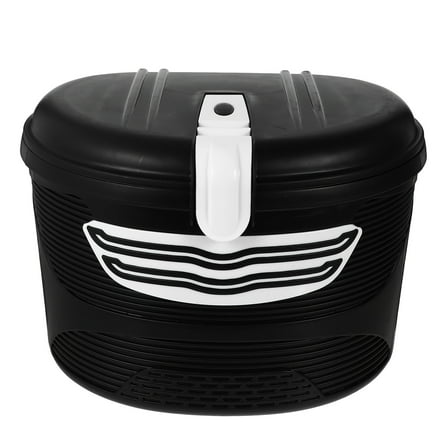 Niceauty Bike Storage Basket 1 Set Plastic Black Electric Use