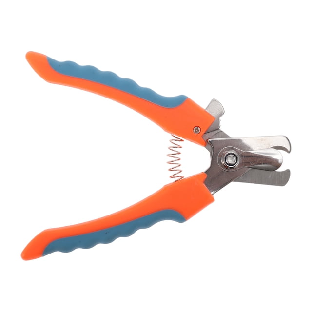 1 Pc Cortauñas Duradero de Mango Largo para Mascotas para Gato y Perro 6.1"x4.53" Naranja Azul
