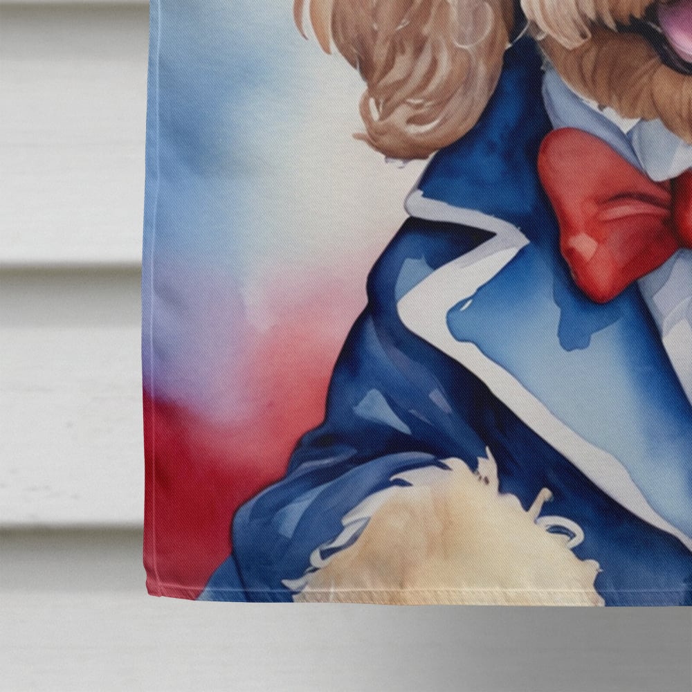 Cockapoo Patriotic American House Flag 28 in x 40 in