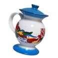 thumbnail image 1 of Taza de café de 350 ml/12 oz con asa y tapa, ideal para bodas, hogar y senderismo. Azul, 1 of 7