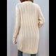 thumbnail image 5 of Suéter Cárdigan de Larga para Mujer, Otoño e Invierno, Tejido de Punto , con Botones Delanteros, Abrigo Crema XL, 5 of 8