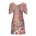 thumbnail image 5 of Fankiway Robes d'Été pour Femmes Imprimé Manches Courtes Épaules Dénudées Col Rond Robes d'Été pour Femmes Robes pour Femmes Grande Taille Liquidation, 5 of 5
