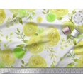 thumbnail image 2 of Soimoi Yellow Poly Georgette Fabric Watercolor Floral Print Sewing Fabric BTY 42 Inch Wide, 2 of 3