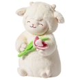 thumbnail image 1 of Poupée Super Douce Doux Blanc Mouton Lam Hold Tulip Fleur Peluche Douce Poupée, 1 of 3