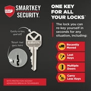 Kwikset Halifax Square Keyed Entry Lever Doorknob with Smartkey Matte Black