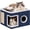 SingleAB, variant on Cat Beds for Indoor Cats, Large Cat Cave with Fluffy Ball and Scratch Pad, Foldable Cat Scratch House with Hideaway Condo for Kitten,16x16x13inch,Blue