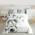 thumbnail image 2 of Homewish Cartoon Musical Note Bedding Comforter Set, Blossoms Flower Butterfly Twin Comforter Sets, Teens Kids Boys Girls Bedding Set, Luxury Bedroom Decor, 2-Piece, 2 of 8