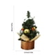 thumbnail image 3 of Mini adorno de árbol de Navidad de 7,9 pulgadas - Pequeño árbol de plástico rojo y morado para decoración de escritorio, salón y dormitorio, 3 of 6