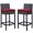 Multi-color, variant on Modway Lift Bar Stool Outdoor Patio Set of 2 in Espresso Orange