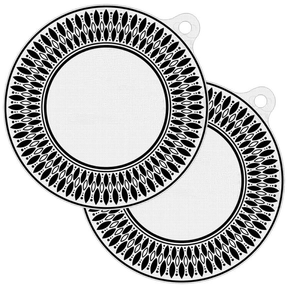 Induction Silicone Mats - 9.6 Inch Diameter, 2-Piece Set, Easy to Clean, Protects Induction Cooktop from Damage and Spills Great for Kitchens, Cooking