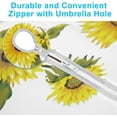 thumbnail image 6 of EWAYBY Round Tablecloth with Umbrella Hole and Zipper for Patio Garden (60" Round, Yellow), 6 of 6