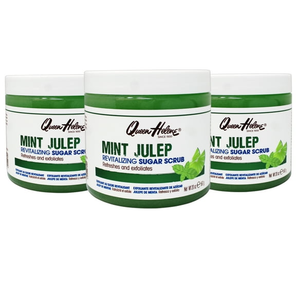 Queen Helene Mint Julep Revitalizing Sugar Scrub, Refreshes and Exfoliates, 20 Ounce - 3 Pack