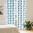 thumbnail image 2 of Ambesonne Nautical Window Curtains, Sea Turtles Pattern Art, Each 28" W x 63" L, Deep Sky Blue and White, 2 of 4