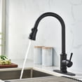 thumbnail image 5 of Trilenars High Arc Kitchen Faucet, Stainless Steel Faucets With Deck Plate For Kitchen Sink, Commercial Modern Single Handle Sink Faucet With Pull Down Sprayer, 5 of 9