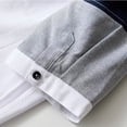 thumbnail image 4 of Rloper-Lop Summer Short Sleeve Shirts Mens Block Color Stitching Tee Tops Lapel Button Down Shirt Tops Vacation Beach Outdoor Tops with Pocket, 4 of 6