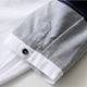 thumbnail image 4 of Camisa Elvqul de Caballero Manga Corta Mayor sin Estampado Blanco Solapa Abotonada Algodón, 4 of 6