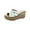 White Smooth Multi Raffia, variant on White Mountain Womens Samwell Strappy Slip On Wedge Sandals
