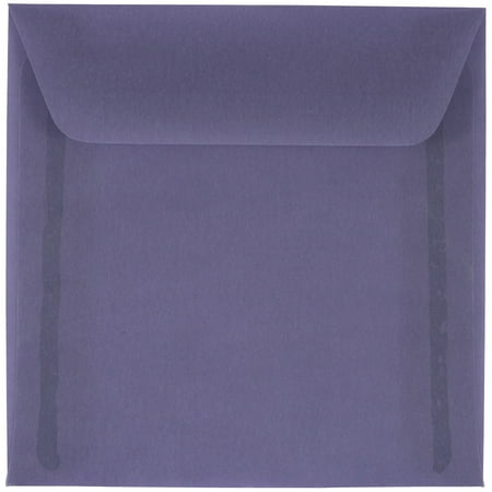 UPC: 0707152643184 | JAM 6 x 6 Translucent Envelopes  Purple  50/Pack  Wisteria Purple