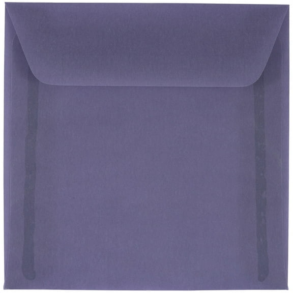 JAM Paper 6 x 6 Translucent Envelopes, Purple, 50/Pack, Wisteria Purple