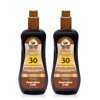 (2 pack) (2 Pack) Australian Gold SPF 30 Spray Gel Sunscreen w/ Instant Bronzer, 8 FL OZ