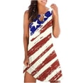 thumbnail image 2 of Brilliant Womens Dresses Plus Size Women's Casual Tank Top Dress Independence Day Printed Dress Summer Blue S-3XL, 2 of 5