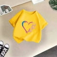 thumbnail image 4 of WOYY Big Girls T Shirt Heart Print Short Sleeve T-Shirt Graphic Tee Summer Casual Tshirt, 4 of 4