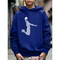 thumbnail image 3 of Mikrdoo Kid Boy's Spring Fall Sweatshirt Basketball Player Print Long Sleeve Comfy Loose Casual Pullover Hoodies Size 5-14, 3 of 8