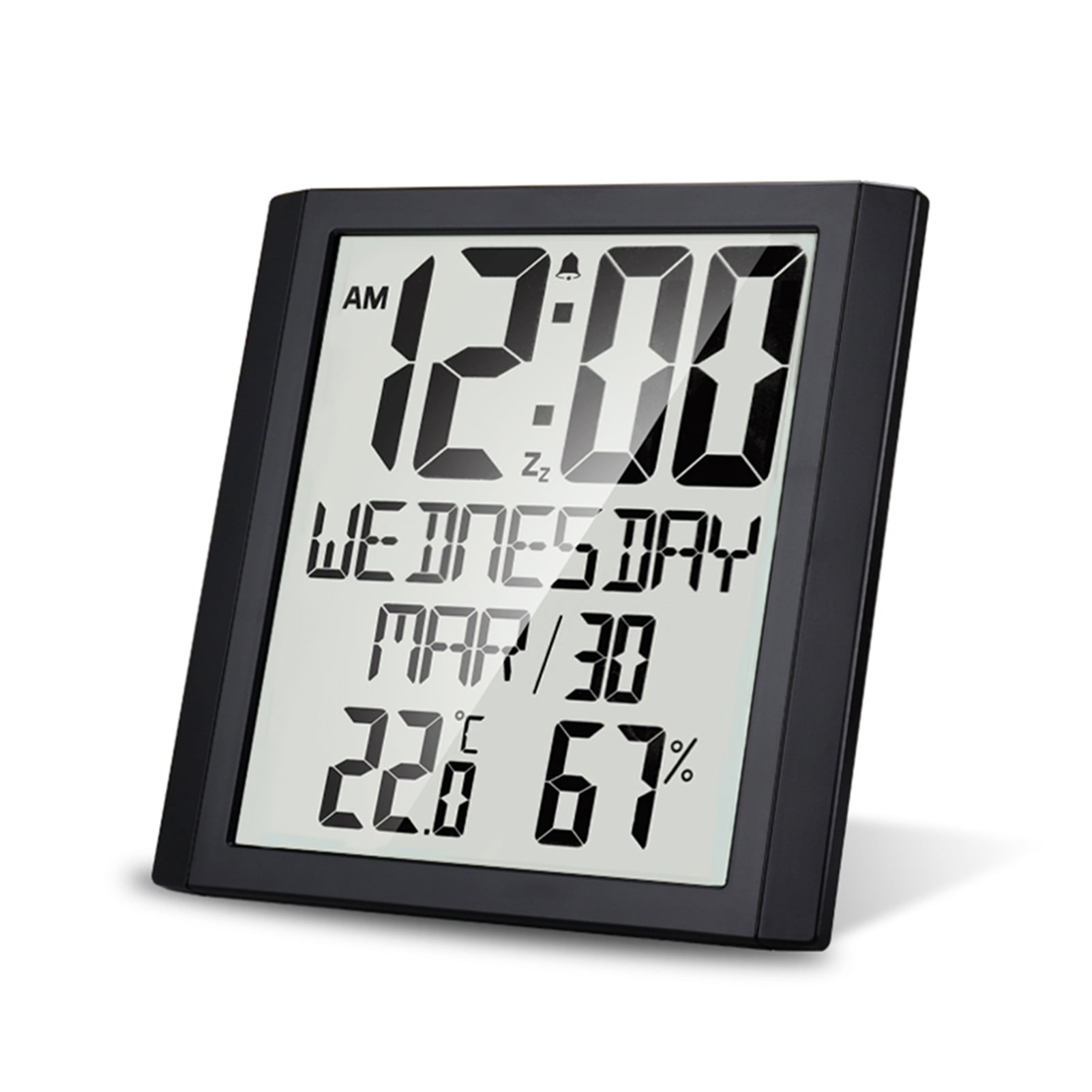 Digital Thermometer Meter Room Car Temperature Indoor Wall Alarm Clock Date 