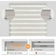 thumbnail image 3 of LazBlinds No Tools No Drill Cordless Zebra Blinds for Windows, Dual Layer Light Control for Day and Night, Light Filtering Privacy Roller Blinds and Shades for Home, 29" W x 72" H, Stone Grey, 3 of 6