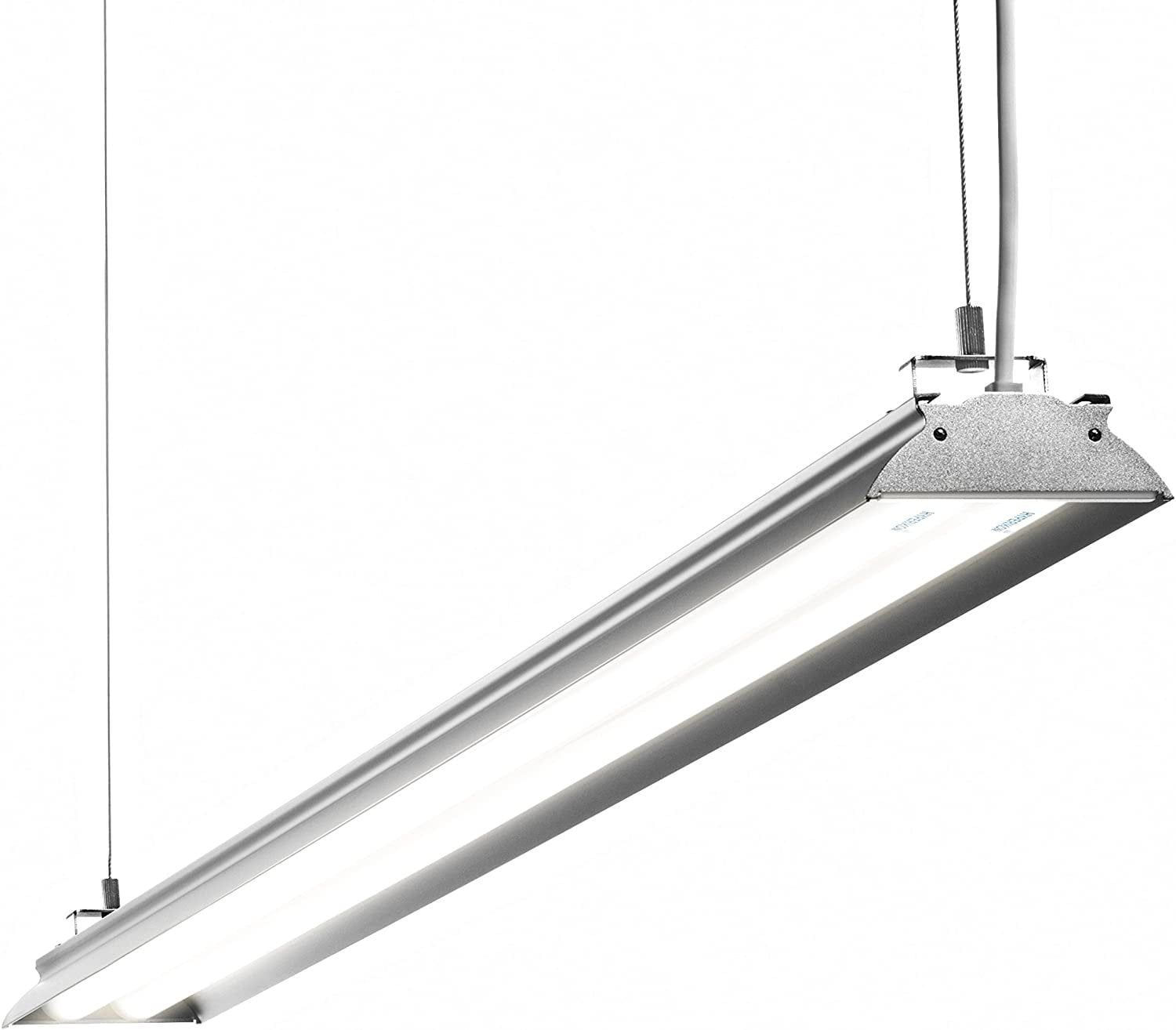 HyperSelect Utility LED Shop Light 100W Eq. Crystal White Glow 4FT Integrated LED Fixture Garage Light 3800 Lumens 35W 5000K Corded-electric Hyperikon VC0S2_922141051 Frosted Cover DLC 4.2 Premium Qualified