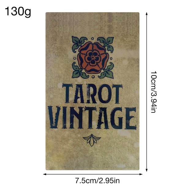 Baraja de Tarot Vintage para adivinación del destino, juego de mesa para fiesta familiar, cartas de guía de oráculo en Inglés para principiantes qym unisex