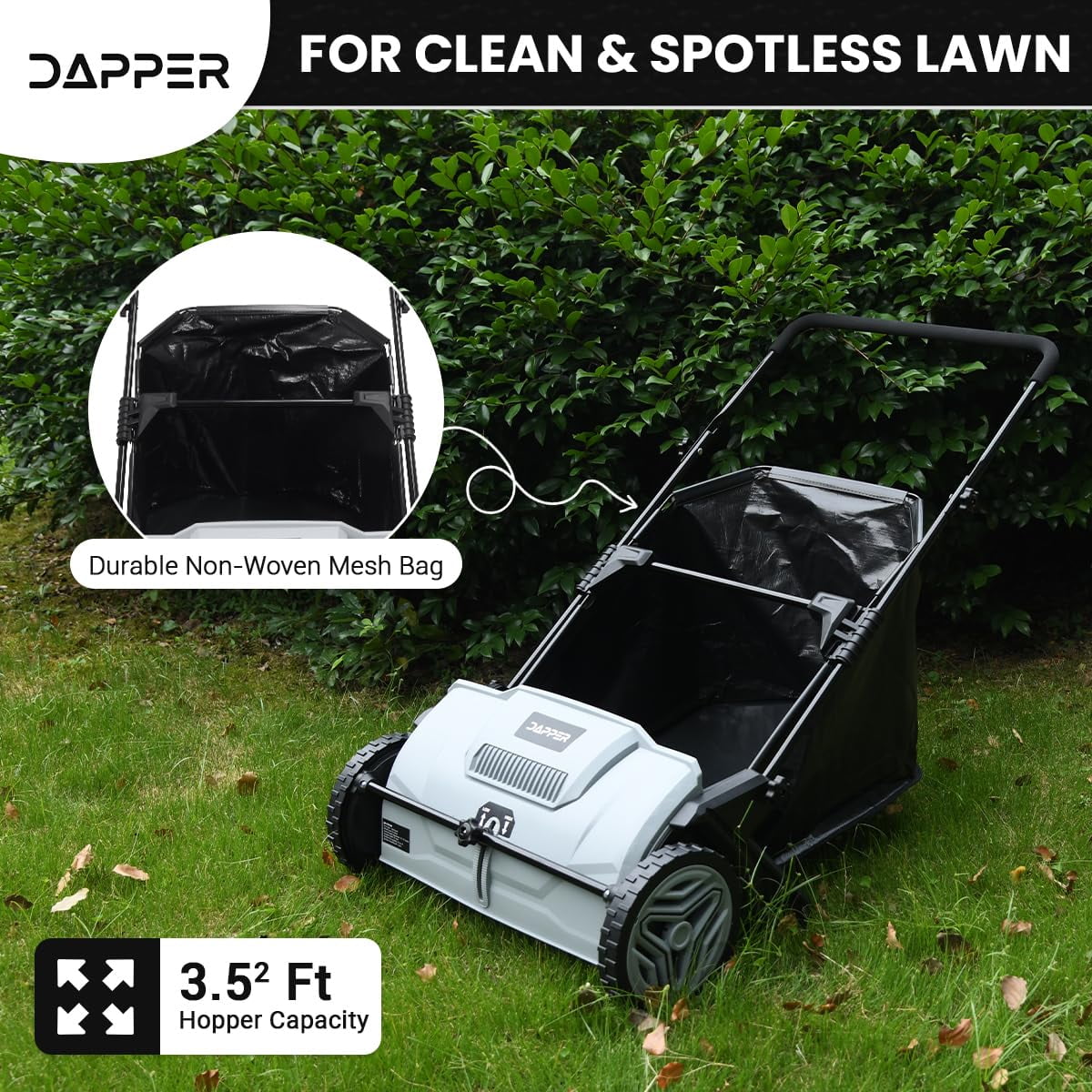 Dapper Supply   DP-FS1104  Dapper Supply DP-FS1104 21-INCH Hand Push Lawn Sweeper