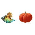 thumbnail image 1 of figura de caracola,Figura de caracola de vidrio soplado a mano,adorno marino,Almohadas de calabaza de Halloween,Almohadas de calabaza de Halloween Decoración del hogar Suave,Cojines de, 1 of 8