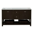 thumbnail image 6 of Lakeshore 60" Double Bathroom Vanity with Chocolate Cabinet and Engineered White Top, 6 of 6