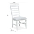 thumbnail image 3 of Magnussen Home Charleston White Dove White Upholstered Side Chair Two Pack, 3 of 10