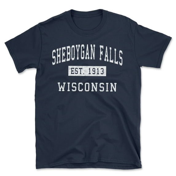 Sheboygan Falls Wisconsin Classic Established Men's Cotton T-Shirt