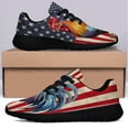 thumbnail image 3 of Patriotic Shoes Rooster American flag Print Sneakers Lightweight Comfortable Running Shoes for Men Women Black Size 3.5, 3 of 7