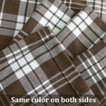 thumbnail image 6 of Brown Plaids Pattern Jacquard Curtain Valances, Modern Style Light Filtering Window Treatments for Farmhouse, Short Linen Textured Drapes for Living Room, 1 Panel, 52 x 18, 6 of 6